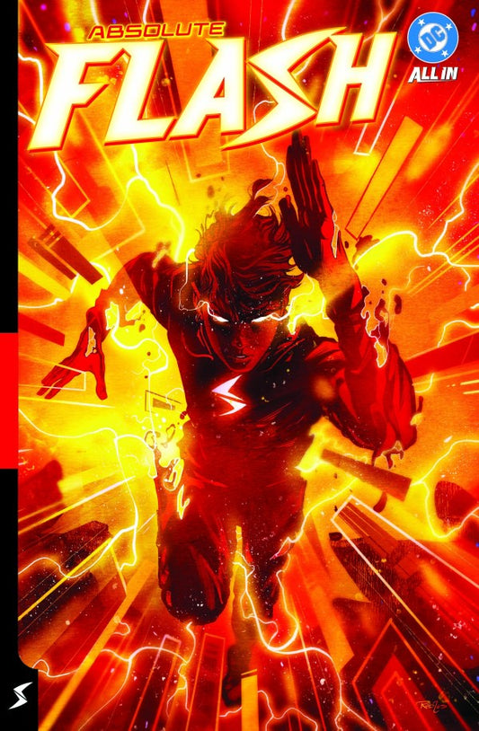 Comic book cover featuring a character in a red suit with dynamic poses and bright colors.