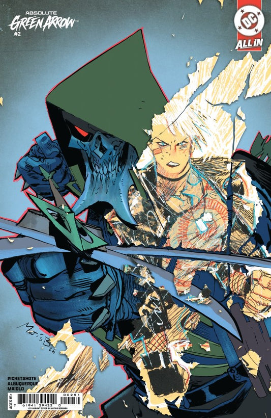 Comic book cover featuring a character with a helmet and another with a sword, against a blue background.