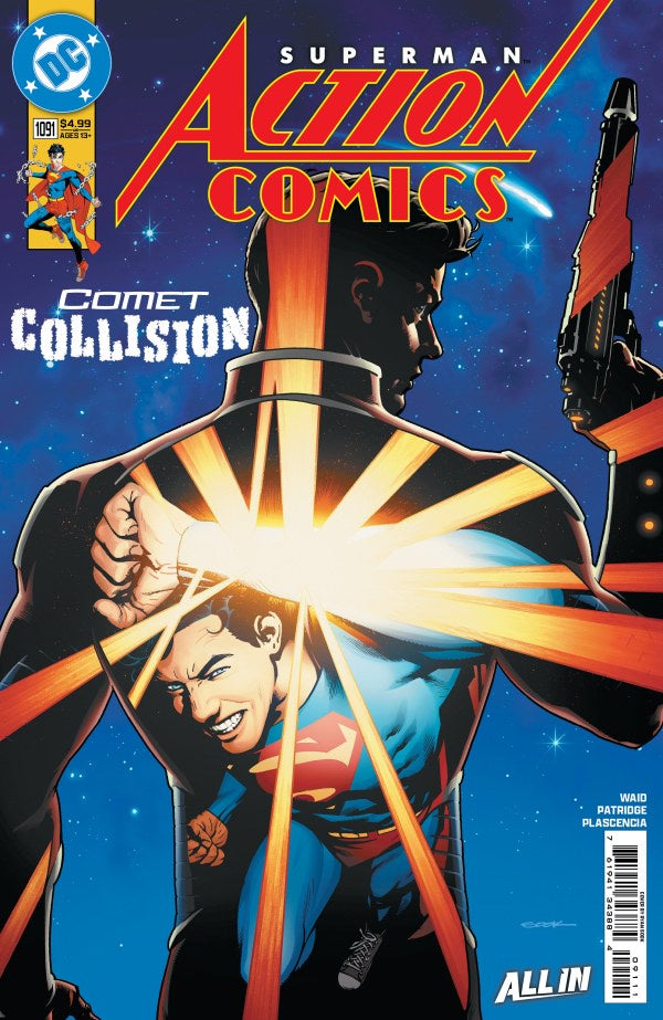 Action Comics #1091 Comic book cover of Superman in 'Action Comics' with 'Comet Collision' text