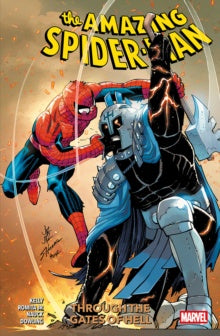 Comic book cover featuring Spider-Man and a robot with 'Marvel' branding
