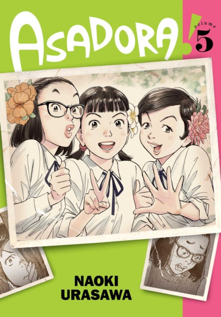Cover of 'Asadora' manga volume 5 with three characters and colorful border