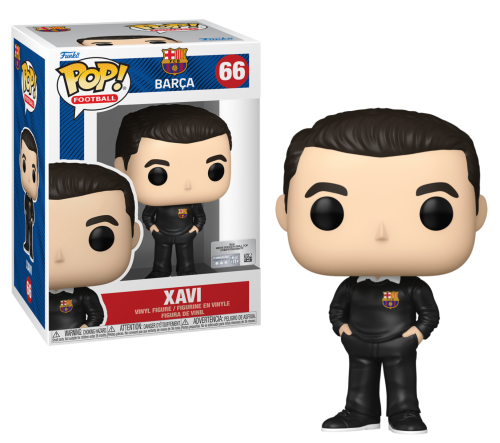 Funko Pop! vinyl figure of a football player with packaging displaying the Barcelona logo.