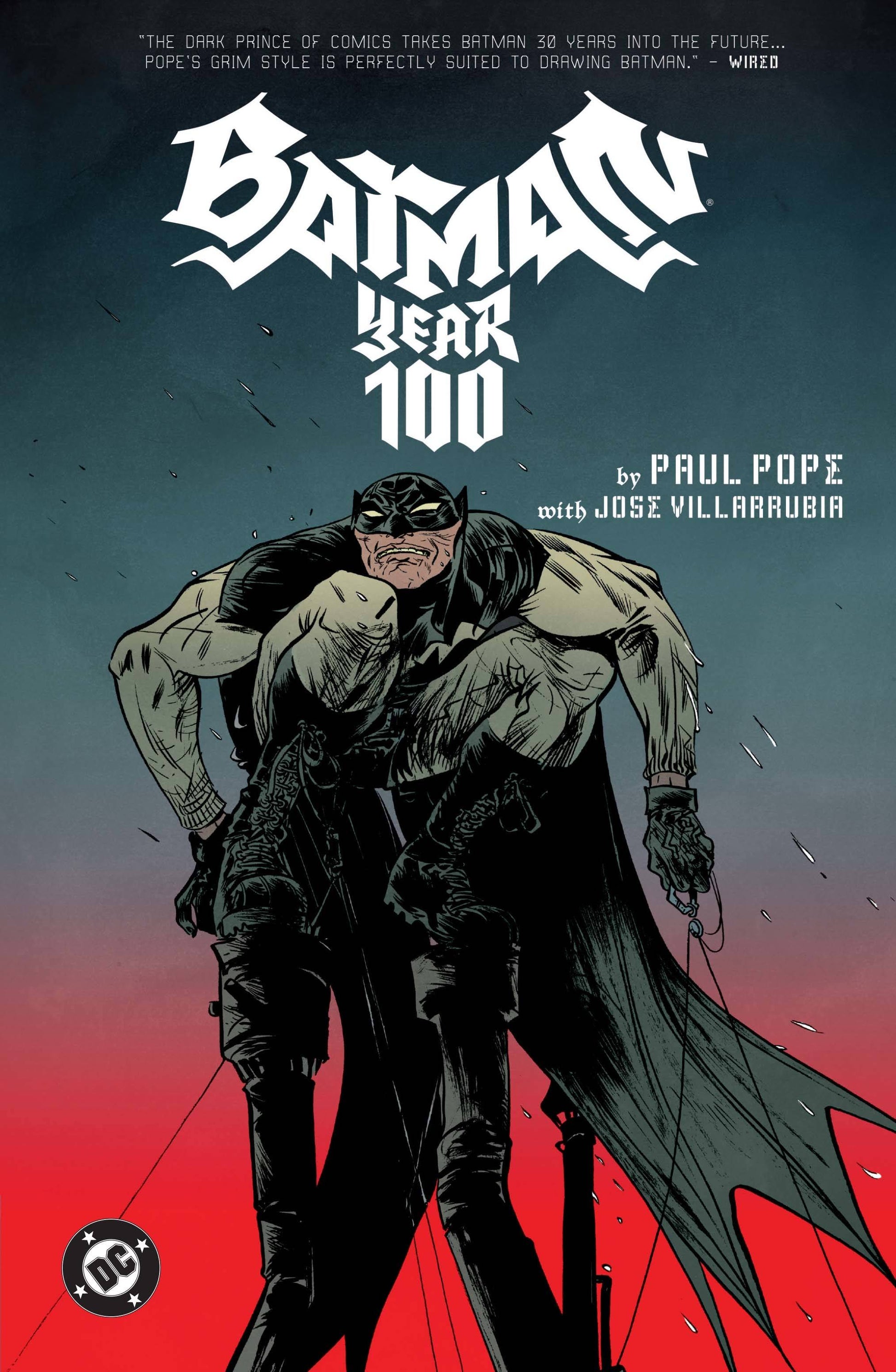 Comic book cover featuring a character in a cape with a dark gradient background