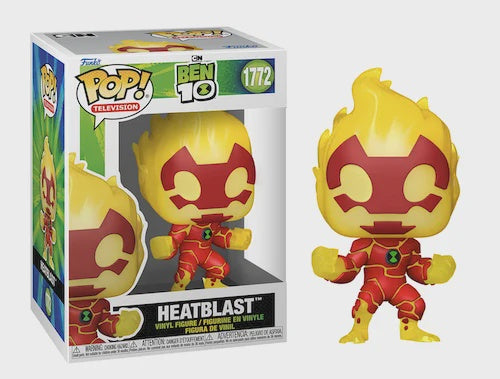 Funko Pop! vinyl figure of Heatblast from Ben 10 with packaging on a white background