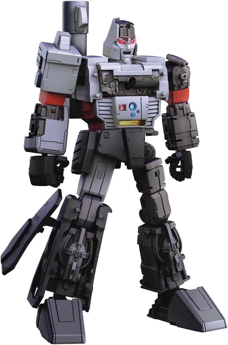Transformable robot toy figure on a white background
