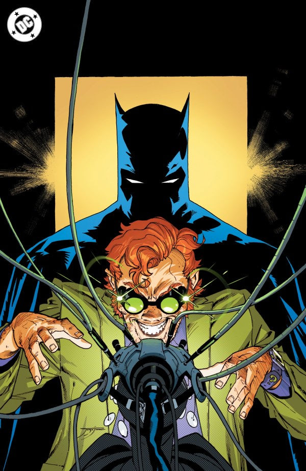 Comic book cover featuring a character with red hair and green eyes surrounded by spider webs.