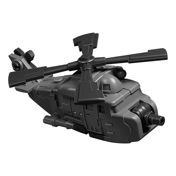 Toy helicopter model on a white background