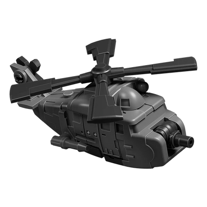 Toy helicopter model on a white background