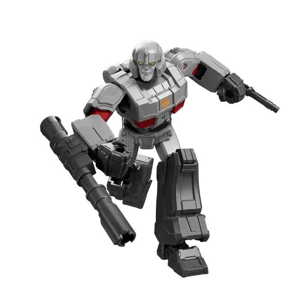 Robot action figure on a white background