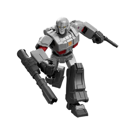 Robot action figure on a white background