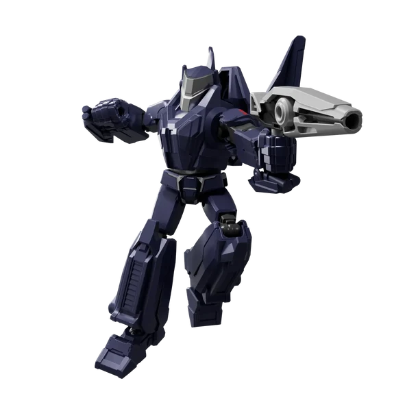 Robot toy figure on a white background