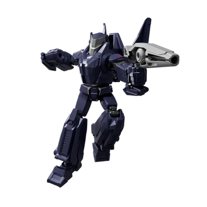 Robot toy figure on a white background