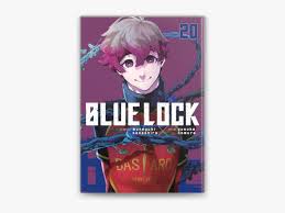 Blue Lock Vol.20 Anime book cover titled 'Blue Lock' with a character illustration on a purple background