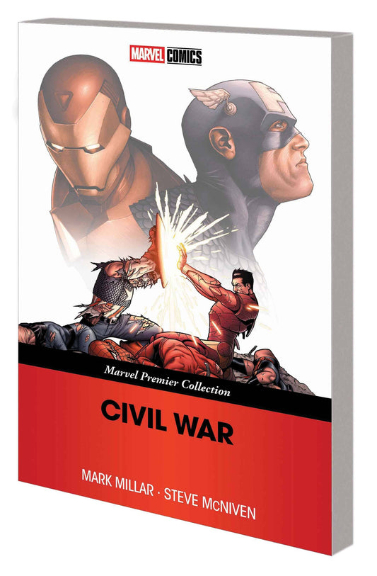 Comic book collection titled 'Civil War' by Marvel Comics on a white background