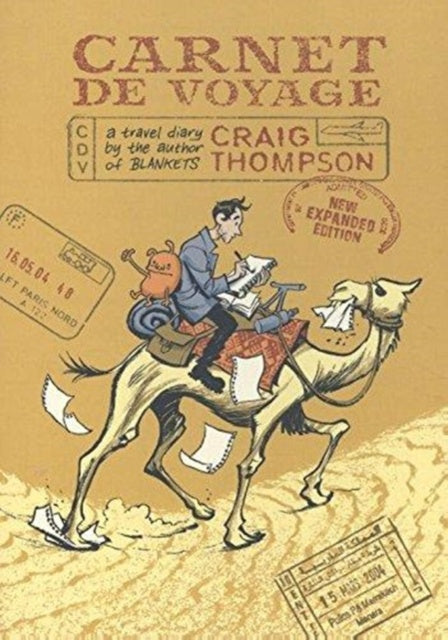 Book cover of 'Carnet de Voyage' by Craig Thompson with illustration of a person on a camel.