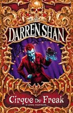 Book cover of 'Cirque du Freak' by Darren Shan with a purple and red color scheme.