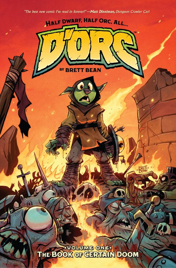 Front cover of the comic book 'Half Dwarf, Half Orc, All.