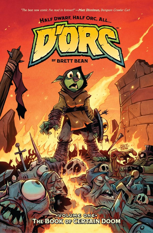 Front cover of the comic book 'Half Dwarf, Half Orc, All.