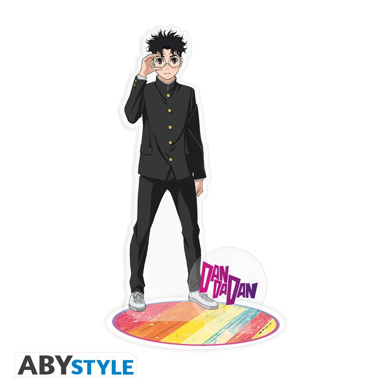 Anime character standing on a colorful platform with 'ABYSTYLE' and 'DAN DANDAN' branding.