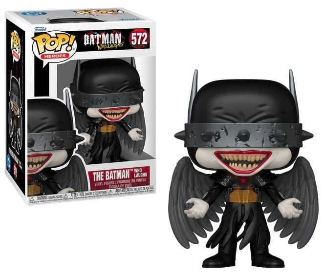 Funko Pop! vinyl figure of The Batman with a mask and cape next to its packaging