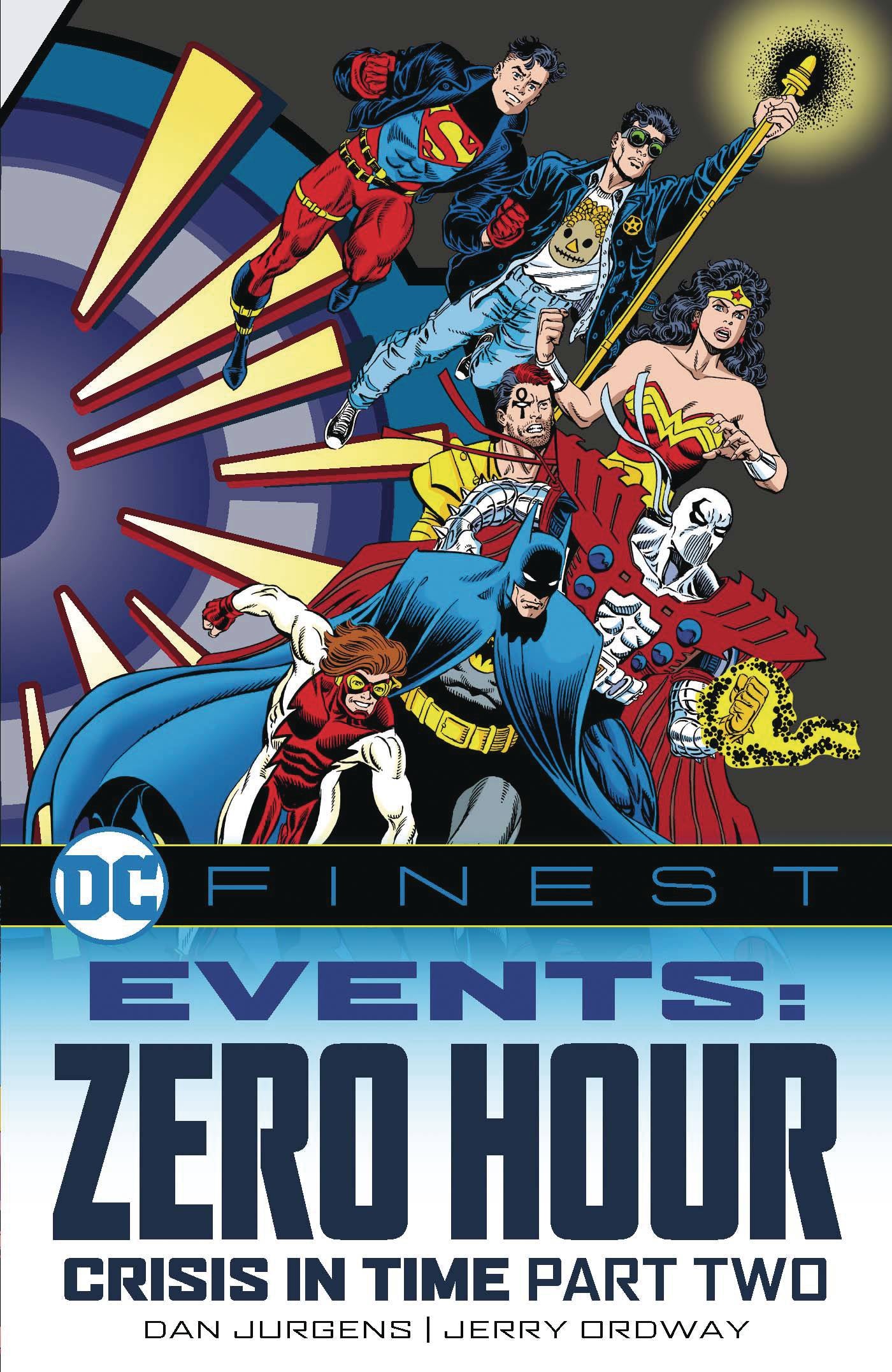 Comic book cover featuring DC characters with text 'DC Finest Events: Zero Hour Crisis in Time Part Two'.