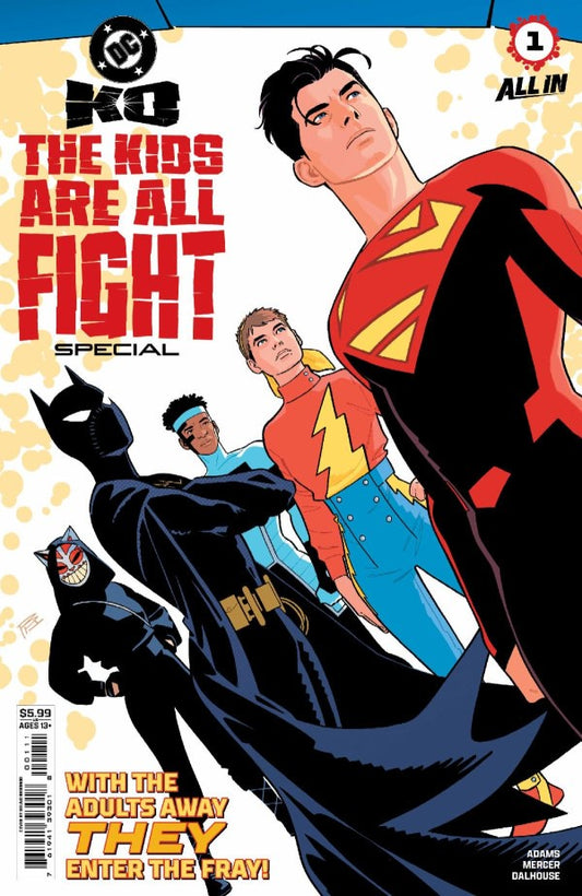 Comic book cover featuring superhero characters with text 'The Kids Are All Fight! Special'.