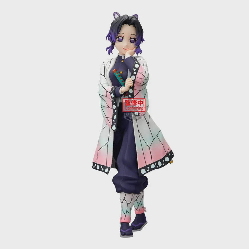 Anime character figurine with a colorful outfit on a white background