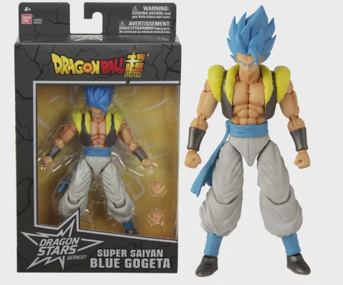 Super Saiyan Blue Gogeta action figure from Dragon Ball Z with packaging on a white background