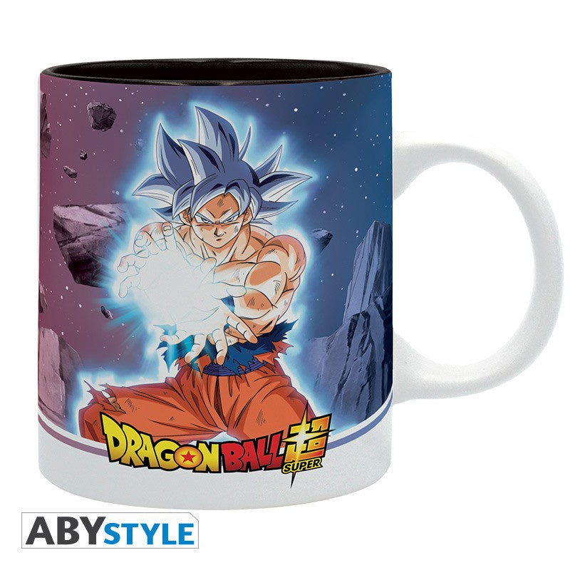 Mug with Dragon Ball Super character design on a white background