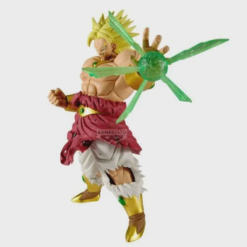 Discover Broly in an imposing and powerful depiction with this collectable figure from Banpresto’s G×Materia range. Standing approximately 22 cm tall, it depicts the legendary Super Saiyan in the midst of an attack, one hand outstretched before him whilst a green energy sphere forms in his palm.