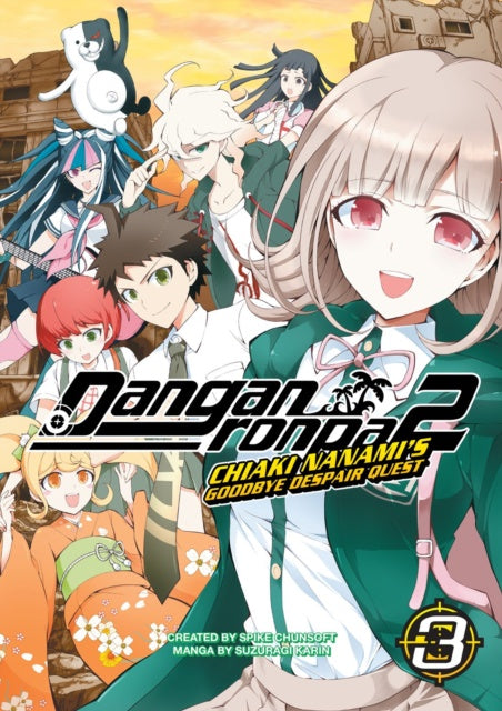 Cover of 'Danganronpa 2' with animated characters and title text.