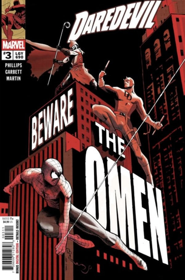 Comic book cover featuring Daredevil with 'Beware the Dogen' text and Marvel logo.