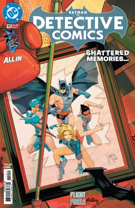ONE LAST FLIGHT! The sinister secrets of the Reynoso family have been revealed, and with these revelations come closure for a tragedy that befell Batman, Black Canary, and Green Arrow long ago. Now, with the shadowy secrets exposed, it's up to our dynamic trio to save young Arabella from a decades-old conspiracy.