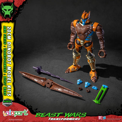 Transformers Beast Wars action figure with accessories on a dark background