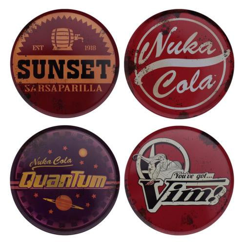 FALLOUT - 4 Embossed Metal Coasters