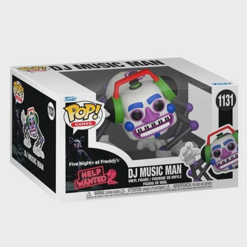 Funko Pop! vinyl figure packaging of DJ Music Man from Five Nights at Freddy's on a white background