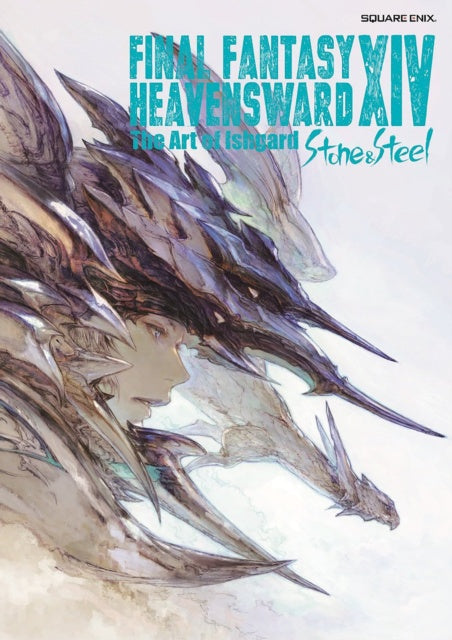 Book cover of 'Final Fantasy XIV Heavensward' with artwork of a character and dragon-like creature.