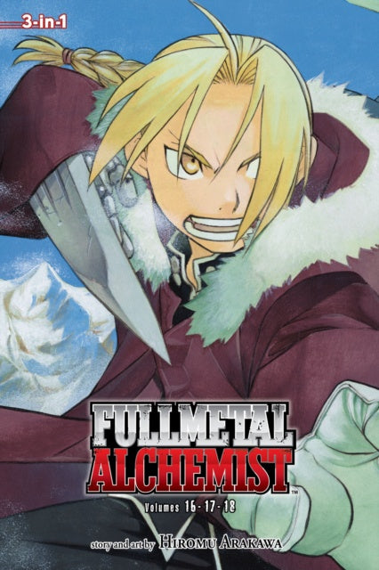 Cover of 'Fullmetal Alchemist' volumes 16-17-18 with character illustration.