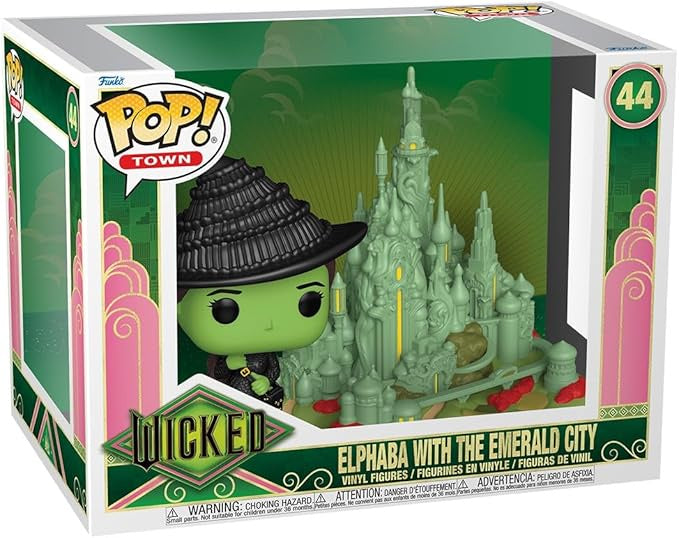 Funko Pop! vinyl figure of Elphaba with the Emerald City in packaging