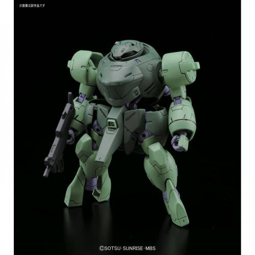 Green robot model with a dark background