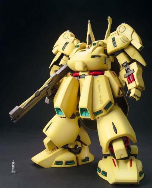 Yellow robot model with a dark background
