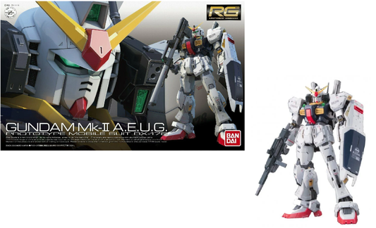 Model kit of a robot with 'Gundam' branding on a white background