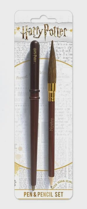 HARRY POTTER - Pen & Pencil Set - Wand & Broom