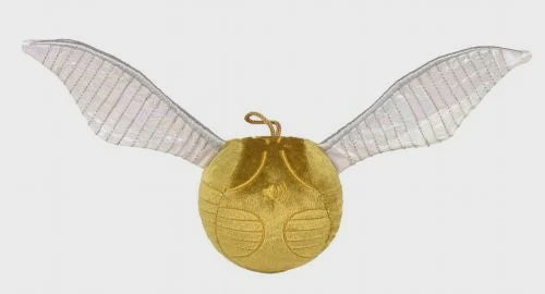 Gold snitch with wings on a white background