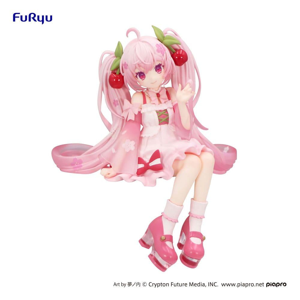 Anime character figurine with pink hair and outfit on a white background, featuring the brand 'Fur Ryu'.

HATSUNE MIKU - Sakura Miku 2025 - Statue Noodle Stopper 14cm