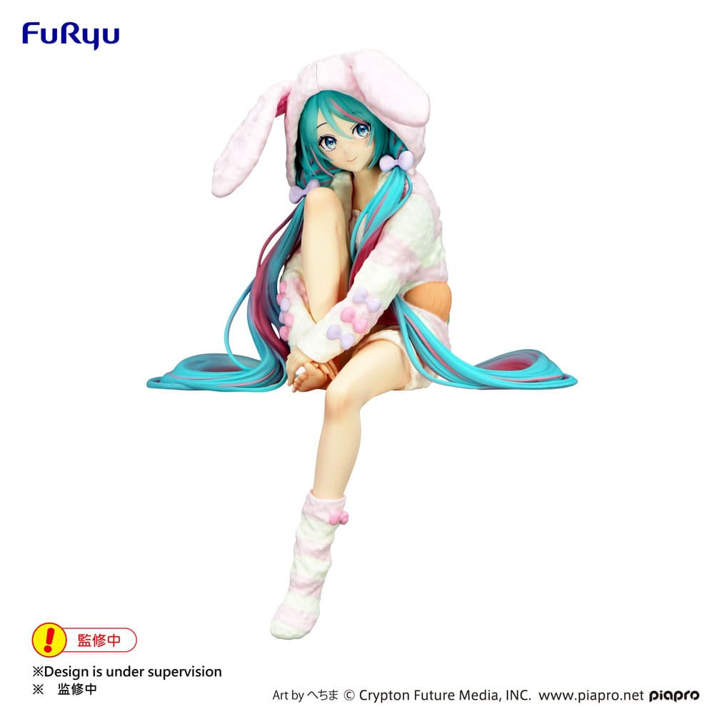 HATSUNE MIKU - Rabbit Ear Hood Pajama - Statue Noodle Stopper 14cm