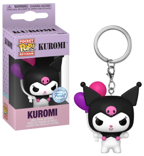 HELLO KITTY - Pocket Pop Keychains - Kuromi (with balloon)