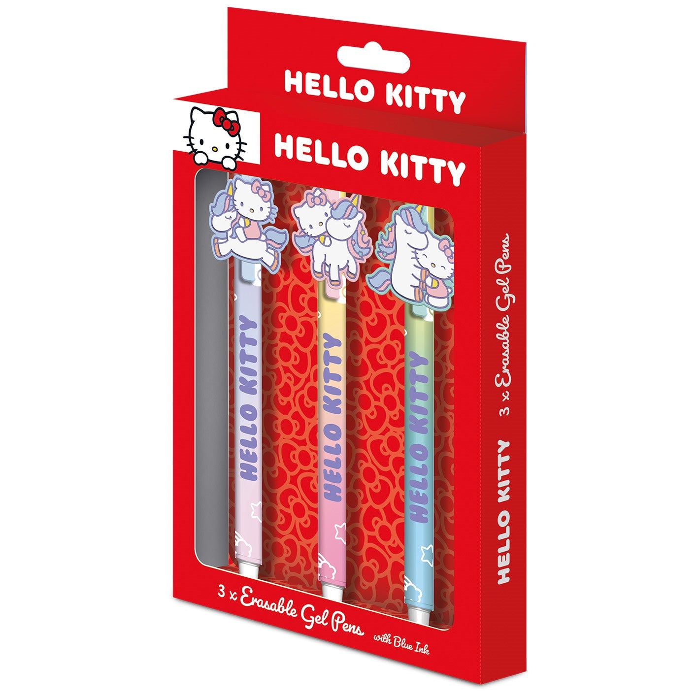 HELLO KITTY (UNICORNS) 3PK ERASABLE GEL PENS