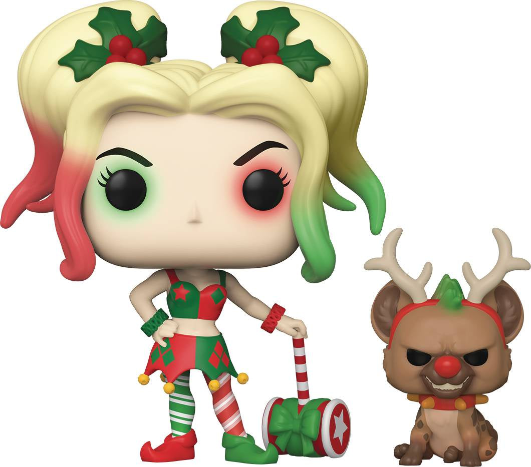 HOLIDAY HARLEY QUINN W/ HELPER VINYL FIG