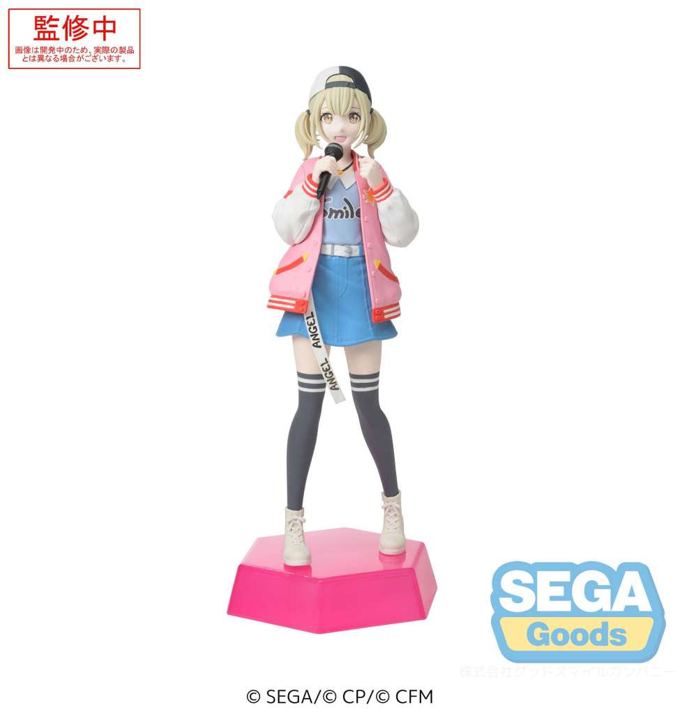 Figurine of a character holding a microphone with 'SEGA Goods' branding on a white background